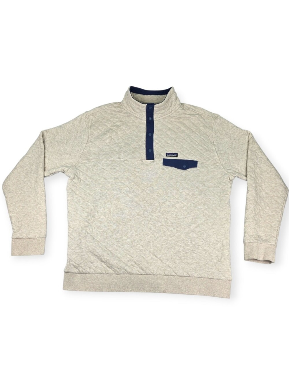 Patagonia Organic Cotton Quilt Snap-T Pullover Men’s Size XXL Pumice 25371 EUC